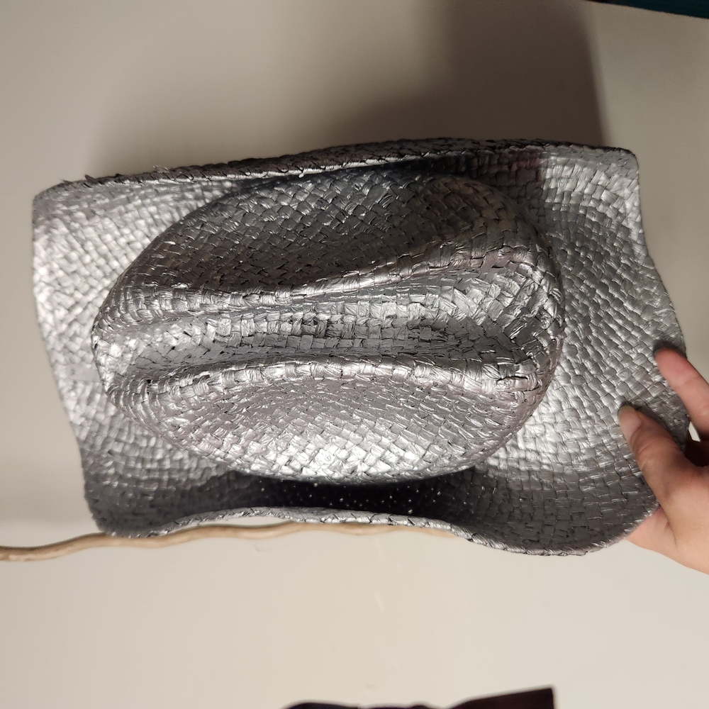 Silver Woven Women's Cowboy Hat